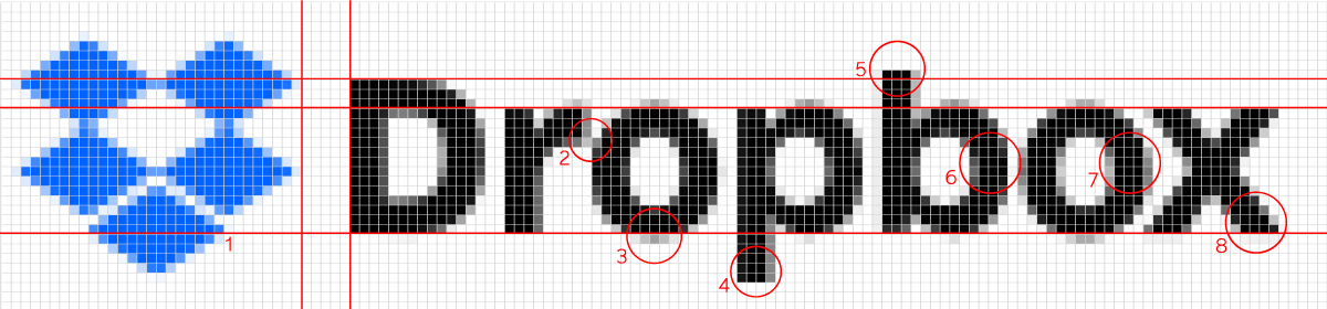 Dropbox Logo Pixel Diagram Sharp Grotesk