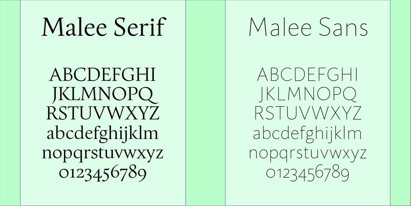 Malee Serif and Malee Sans