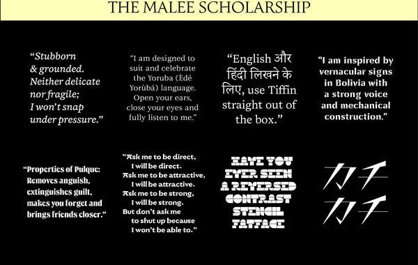 The Malee Scholarship 2021 Women of Typographic Excellence